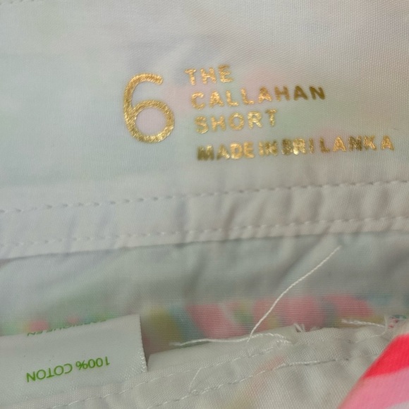 LILLY PULITZER Callahan Shorts SZ 6 ROAR OF THE SEA Pink Tropical Preppy Summer - Picture 4 of 12